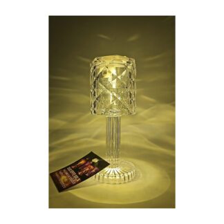 Lampada da tavolo LED effetto cristallo 12 cm