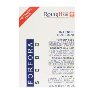 Trattamento Forfora Sebo Rougj Hair Active 3x40ml - 3 Mesi