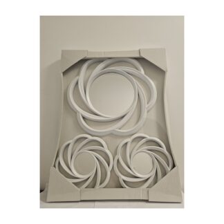 Tris di Specchi Bianchi — set da 3 specchi decorativi stile sabbia chic