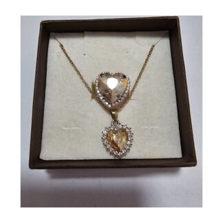Set Collana e anello regolabile cuore