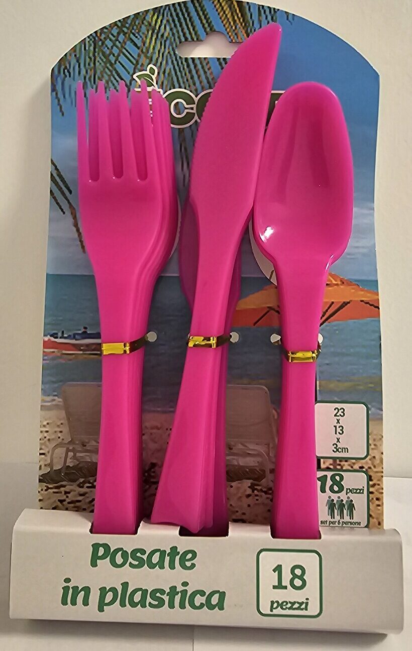 Set 18 posate in plastica Ecore — colore a scelta - immagine 2