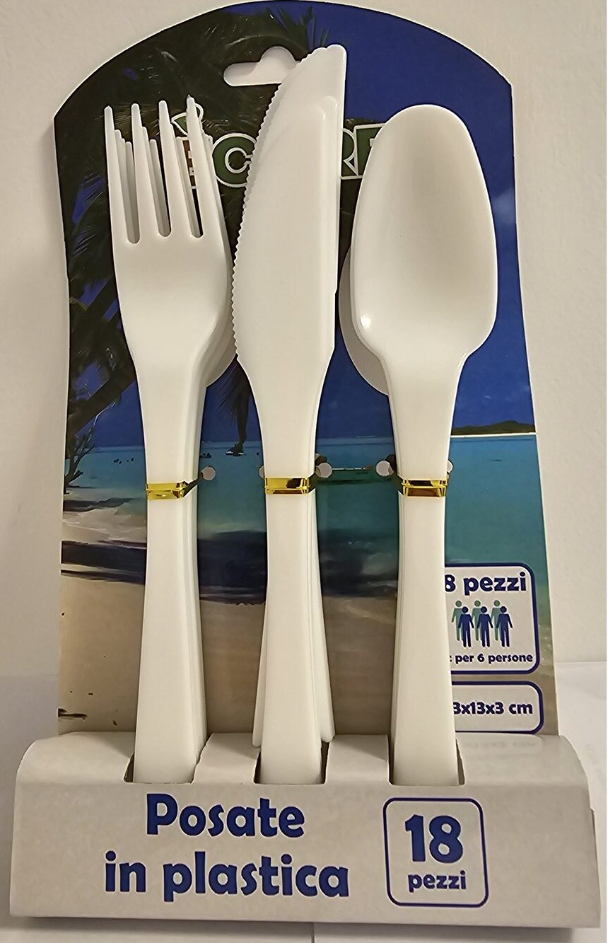 Set 18 posate in plastica Ecore — colore a scelta - immagine 3