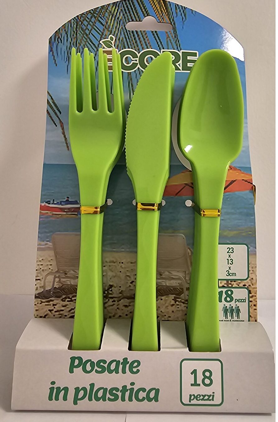 Set 18 posate in plastica Ecore — colore a scelta - immagine 4