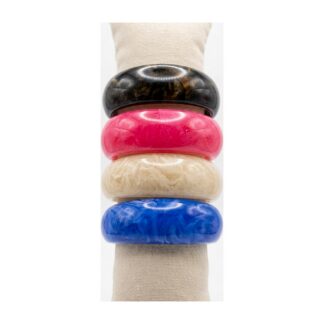 Bracciale Rigido Bangle in Resina Effetto Marmo