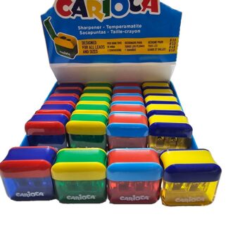 Temperino Doppioforo — due fori, colori assortiti