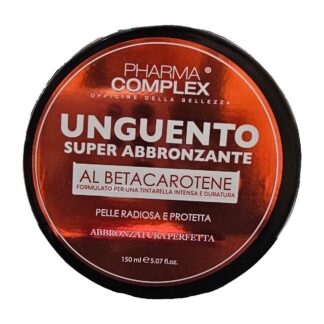 Unguento super abbronzante al betacarotene della pharma complex
barattolo da 150 ml