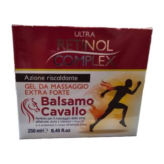Gel da massaggio extra forte Balsamo Cavallo della Retinol Complex  ad
azione riscaldante 250 ml