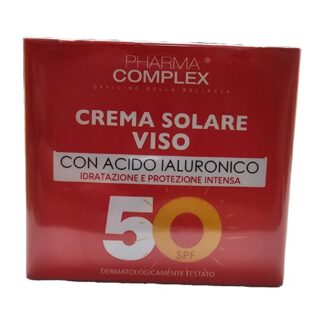Crema solare viso protezione 50 con acido ialuronico della Pharma Complex 50 ml