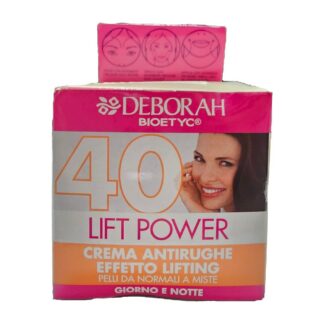 Crema antirughe effetto lifting 40 Lift Power Deborah Bioetyc 50 ml — pelli normali a miste