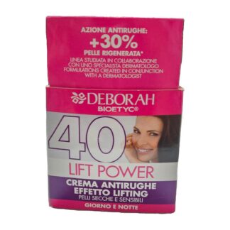 Crema antirughe effetto lifting 40 Lift Power Deborah Bioetyc 50 ml — pelli secche e sensibili