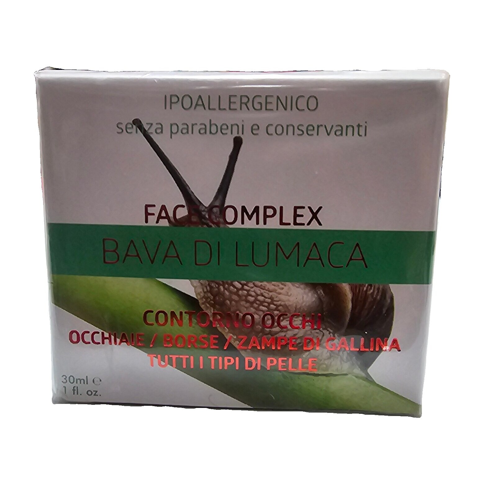 Contorno occhi Bava di Lumaca Face Complex 30 ml — occhiaie, borse, zampe di gallina