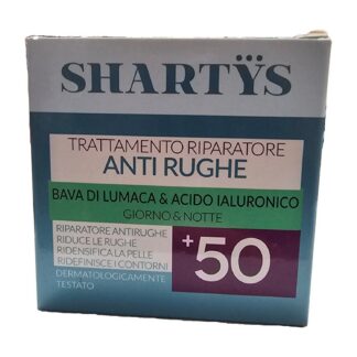 Crema antirughe riparatrice +50 Shartys — bava di lumaca e acido ialuronico