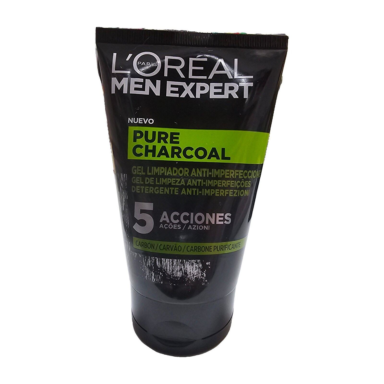 Detergente viso anti-imperfezioni Pure Charcoal L'Oréal Men Expert 100 ml