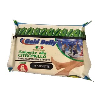 Salviette alla citronella Gold Dolly 15 pz — idratanti, protettive e lenitive