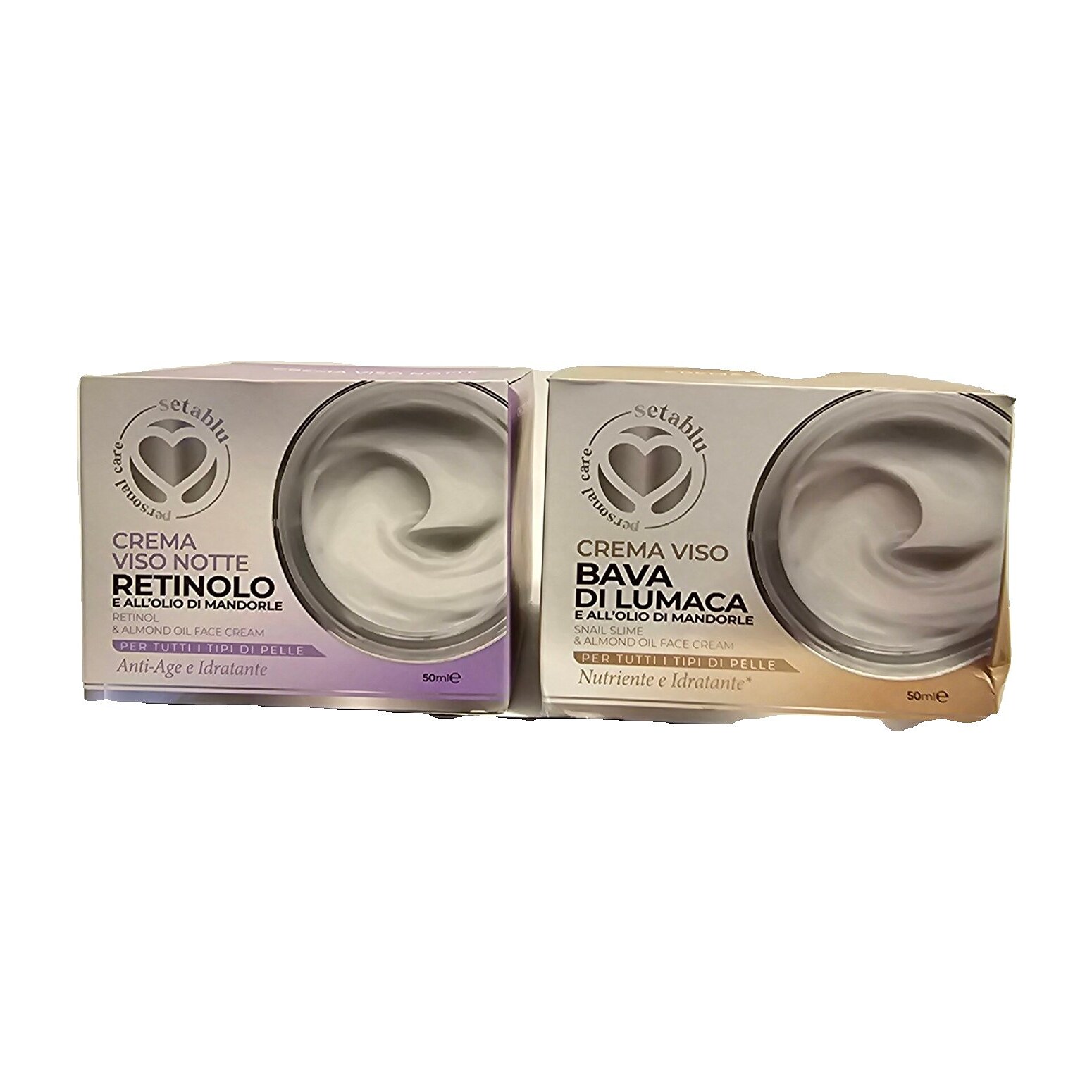Crema viso Setablu 50 ml all'olio di mandorle — formula a scelta