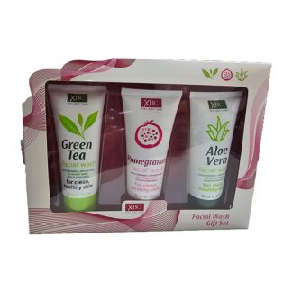 Facial Wash Gift Set XBC — Green Tea, Pomegranate e Aloe Vera 100 ml