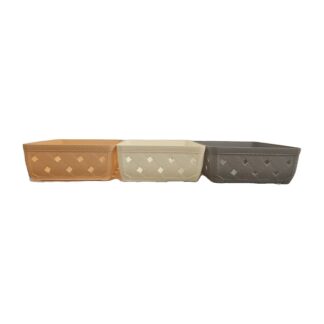 Cestino quadrato portaoggetti traforato 19x19 h8 cm - colore a scelta