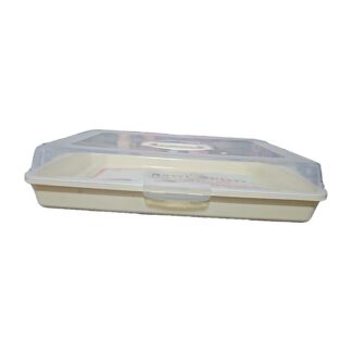 Vassoio con coperchio salvafreschezza 44x30x9 cm