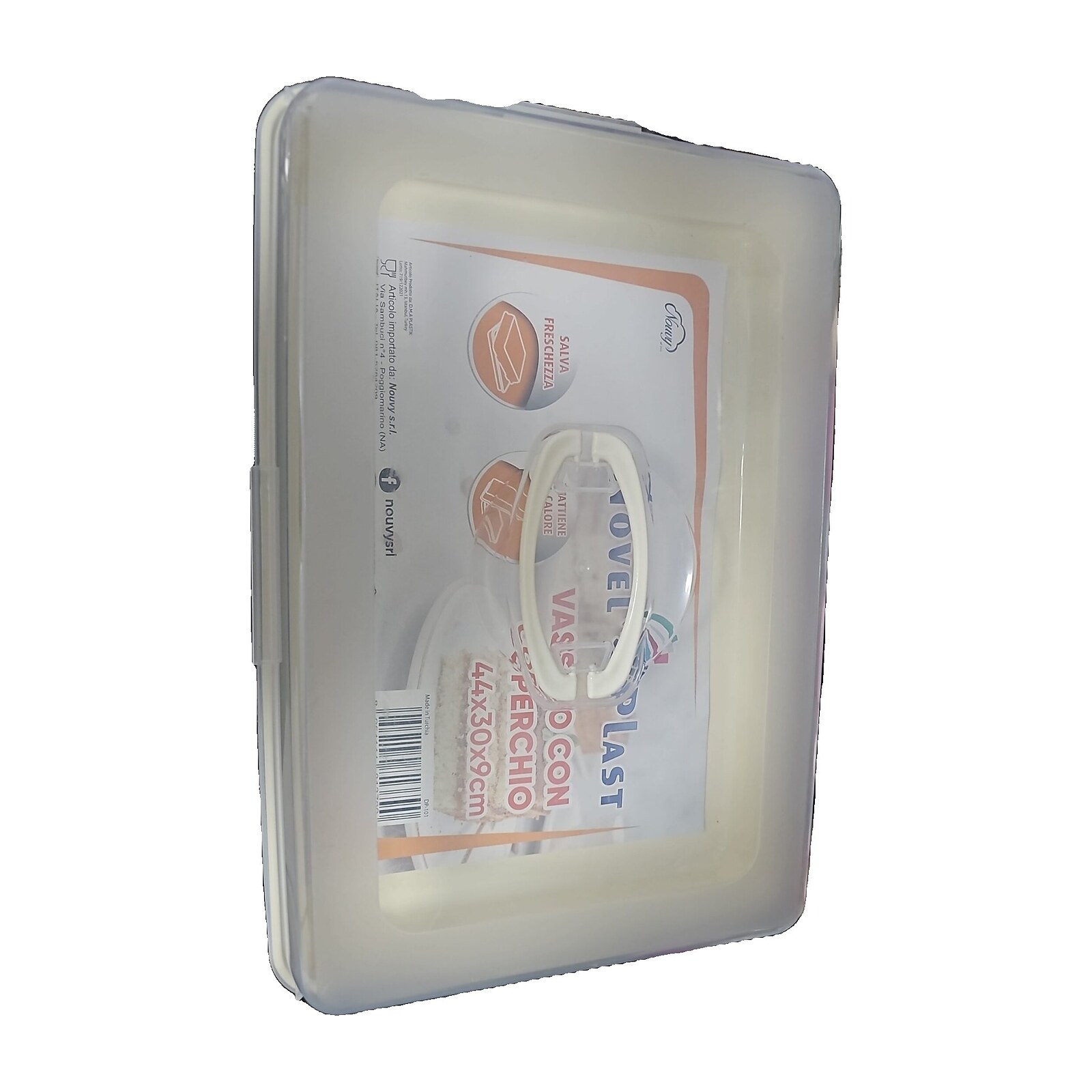 Vassoio con coperchio salvafreschezza 44x30x9 cm - immagine 2
