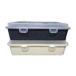 Vassoio con coperchio salvafreschezza 33x24x8,5 cm - colore a scelta