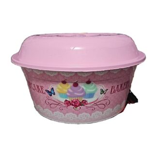 Secchio porta biancheria Cupcake Bakery con coperchio diam. 40 h22 cm
