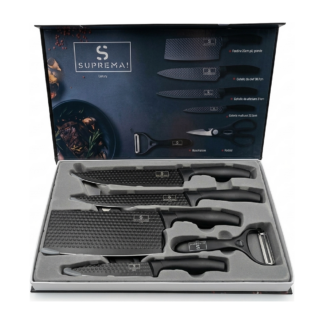 Set Coltelli da Cucina Suprema! ER-009 — 6 Pezzi con Fendine e Forbici