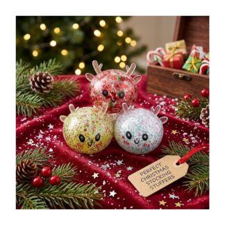 Raviolo Squishy BUN Rainbow Mystery Renna - Dumpling Glitter Edizione Natale a Sorpresa