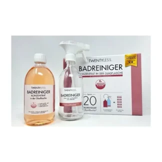 Detergente Vetri Concentrato TWENTYLESS in Flacone di Vetro - Set con Spray Riutilizzabile