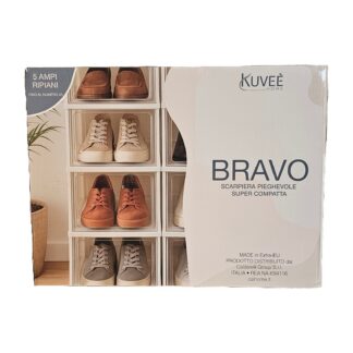 Scarpiera Pieghevole Kuveè Home BRAVO — 5 Ripiani, Salvaspazio, fino al n° 45