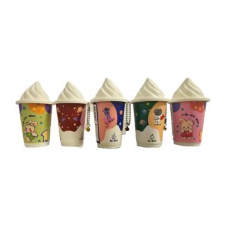 Mini Salviette Umidificate Portachiavi a Forma di Gelato — Pack da 5, da Borsetta e Zaino